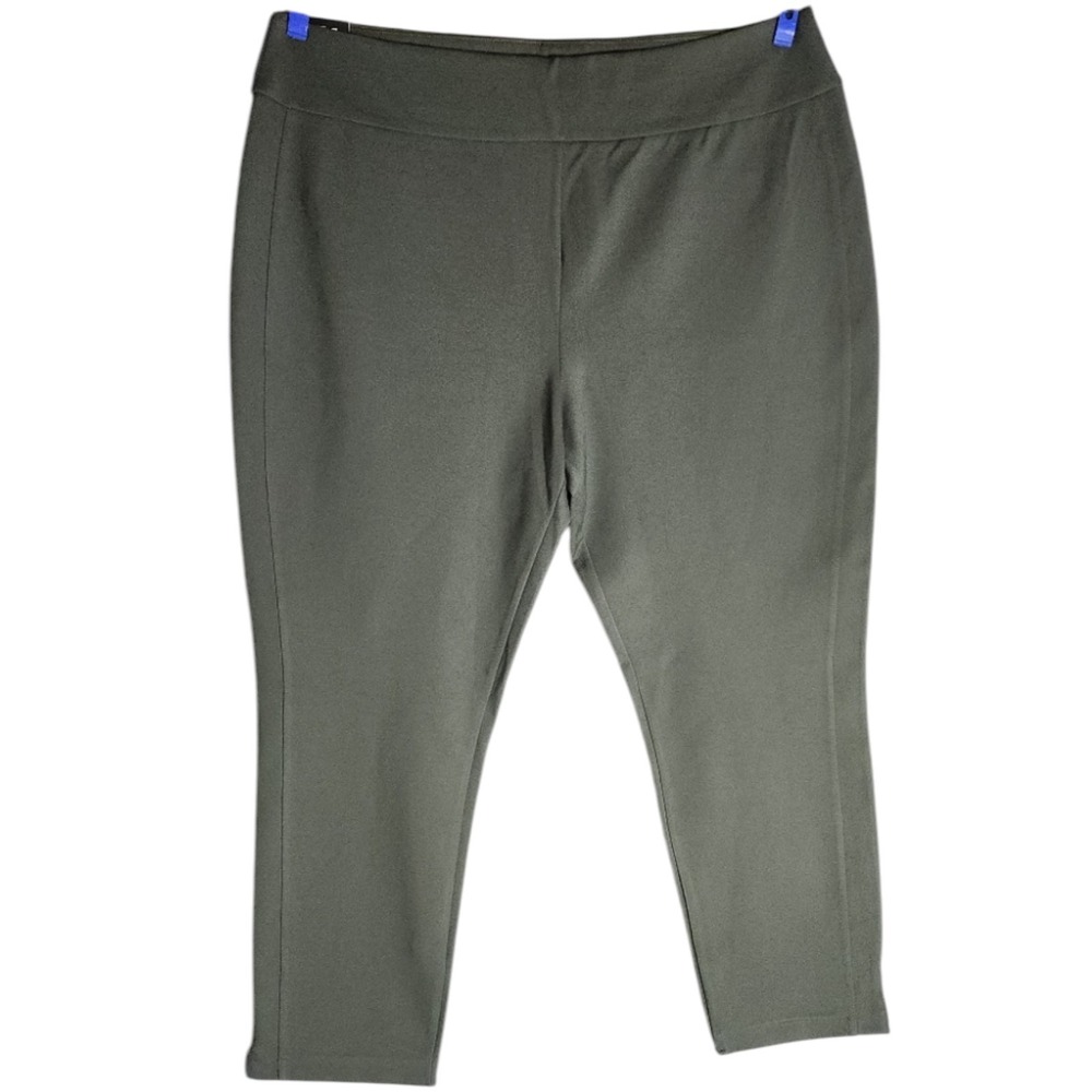 NWT Express XXL Ponte Stretch Pants Leggings Forest Green Workwear Elastic